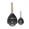 2 button TOY43 blade with logo Toyota Corolla remote key shell