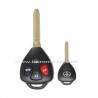 3+1 button TOY43 blade with logo Toyota Corolla remote key shell