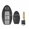 2 button with Blade Nissan with logo remote smart key shell case after 2009