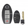 3 button with Blade Nissan with logo remote smart key shell case before 2009