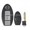 3 button with Blade Nissan with logo remote smart key shell case after  2009