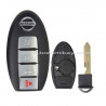 4 button with Blade Nissan with logo remote smart key shell case after  2009