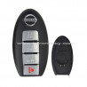 4 button NO Blade Nissan with logo remote smart key shell case