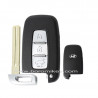 3 button with blade Hyundai smart key shell with logo
