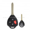 3+1 button TOY43 blade with logo Toyota Corolla remote key shell