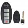 4 button with Blade Nissan with logo remote smart key shell case before  2009
