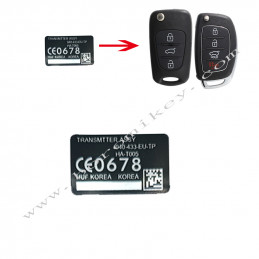 Hyundai remote key Sticker