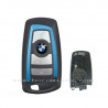 Azul, BMW serie F de 4 botones, carcasa de llave con hoja