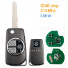 Modified 315Mhz With logo ID46 chip 2 button Suzuki Liana remote key