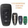 (KR5876268)  Aftermarket 3 button ID49 chip  433mhz smart key card key Ford Mondeo,Kuga,Fiesta After 2016