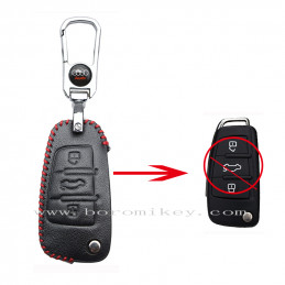 Leather 3 button Audi key...