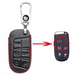 Leather 5 button JEEP key...