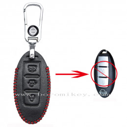Leather 3 button Nissan key...
