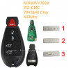 With logo Chrysler 4+1 button  433Mhz PCF7941 ID46Chip  FCC ID: M3N5WY783X Remote key