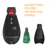 M3N5WY783X 433Mhz 3+1 button with PCF7941 ID46 Chip      Chrysler remote key IYZ-C01C