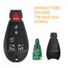 M3N5WY783X 433Mhz 5+1 button with PCF7941 ID46 Chip      Chrysler remote key IYZ-C01C