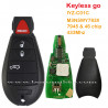 Keyless go (IYZ-C01C /  M3N5WY783X) No logo 433Mhz PCF7945 ID46  Chrysler remote key with CY24 blade Aftermarket