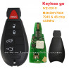 Keyless go (IYZ-C01C /  M3N5WY783X) No logo 433Mhz PCF7945 ID46  Chrysler remote key with CY24 blade Aftermarket