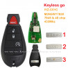 Keyless go (IYZ-C01C /  M3N5WY783X) With logo 433Mhz PCF7945 ID46 3+1 button Chrysler remote key with CY24 blade Aftermarket