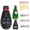 Keyless go (IYZ-C01C /  M3N5WY783X) With logo 433Mhz PCF7945 ID46 6+1 button Chrysler remote key with CY24 blade Aftermarket