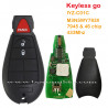 No logo 433Mhz PCF7945 ID46 Chrysler remote key with CY24 blade Aftermarket