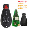No logo 433Mhz PCF7945 ID46 6+1 button Chrysler remote key with CY24 blade Aftermarket