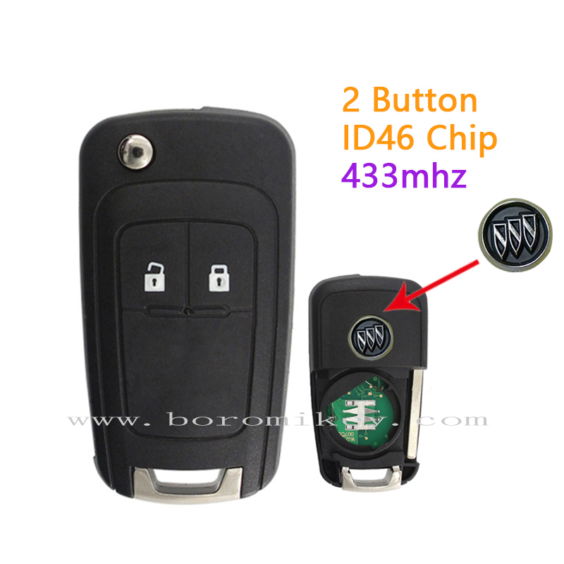 2 Button Keyless-go Remote Key for Chevrolet 433MHz with 46 Chip 